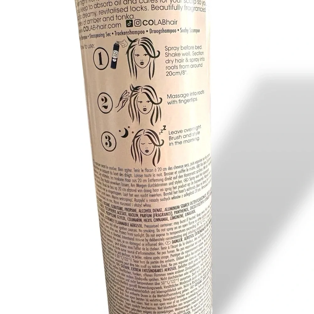 COLAB Dry Shampoo+ Overnight Renew‎ Supersize 8.2 oz Vitamin E, Scalp Care